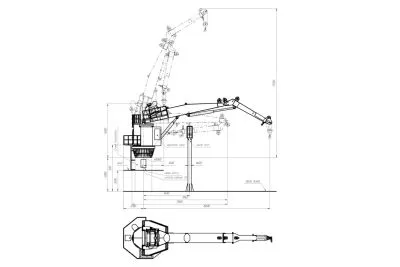 Marine Hydraulic Folding-Boom Crane 20t/15m