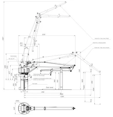 Marine Electro-Hydraulic Crane 30t/43m