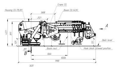 Marine Articulated Telescopic Jib Crane